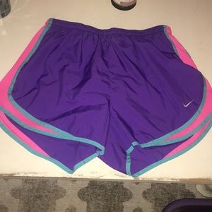 5/$20 Purple, teal and pink Nike Running Shorts